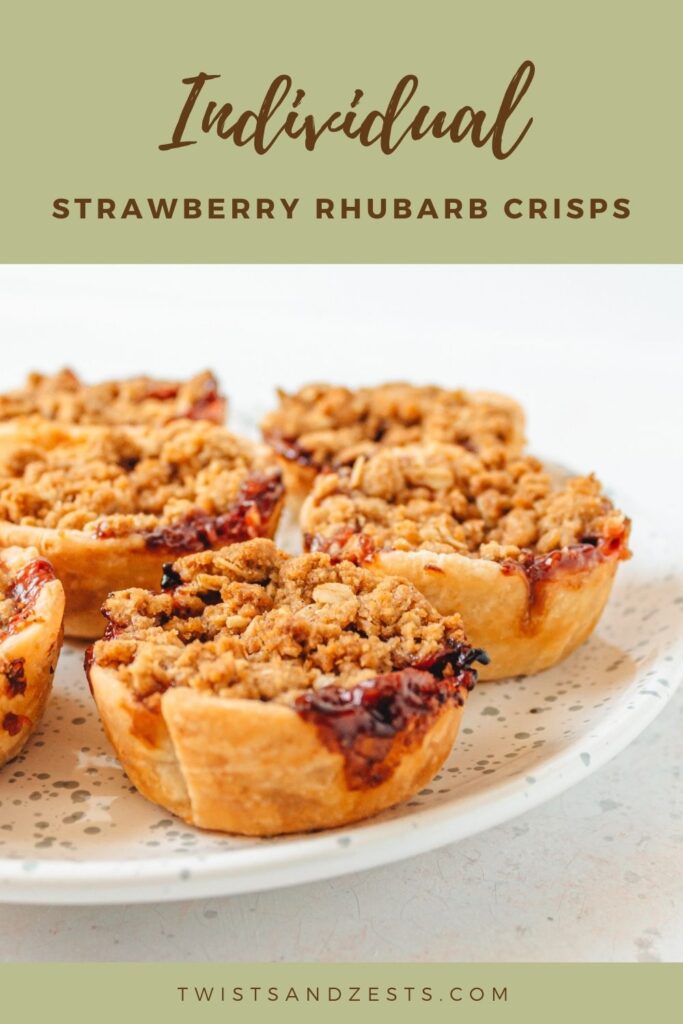 Pin for Individual strawberry rhubarb crisps