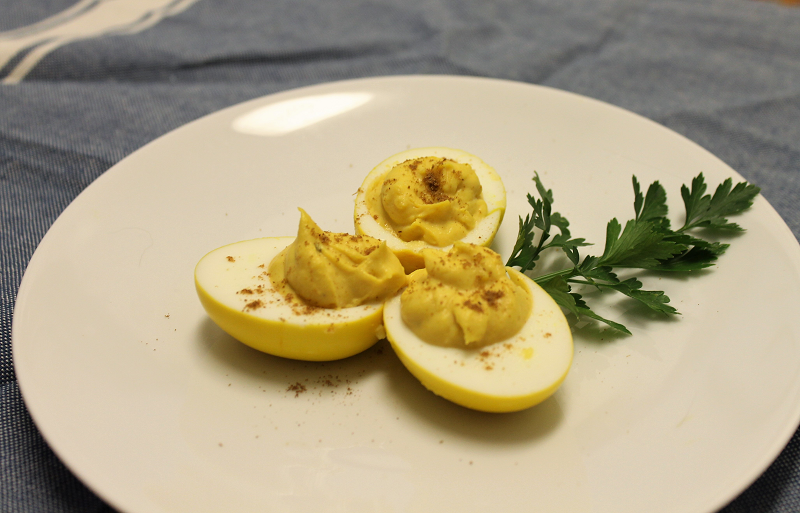 Turmeric Pickled Deviled Eggs