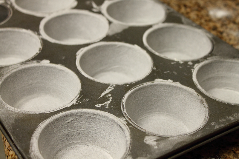 Prepared muffin tin