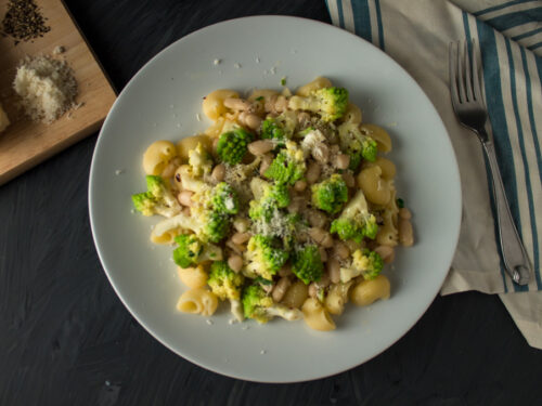 Romanesco and White Bean Pasta | Twists & Zests