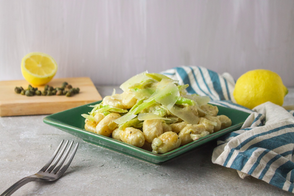 Homemade Gnocchi with Fennel Caper Cream Sauce