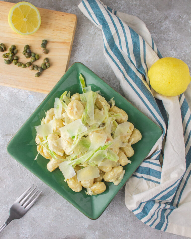 Homemade Gnocchi with Fennel Caper Cream Sauce