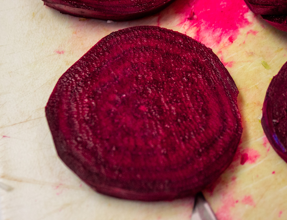 concentric circles on a beet