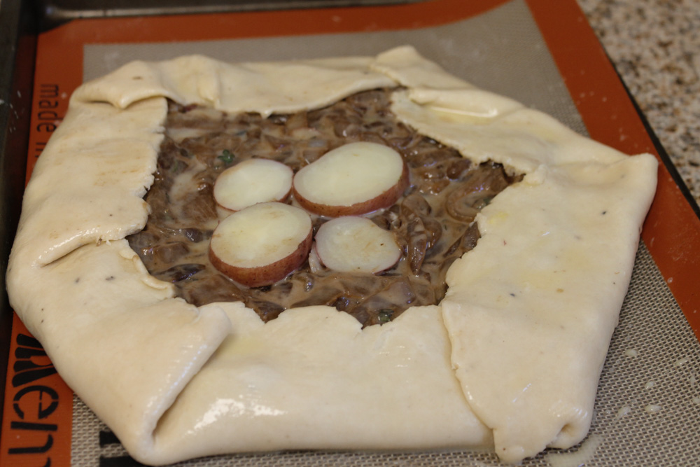 5 sided onion potato onion tart ready to bake