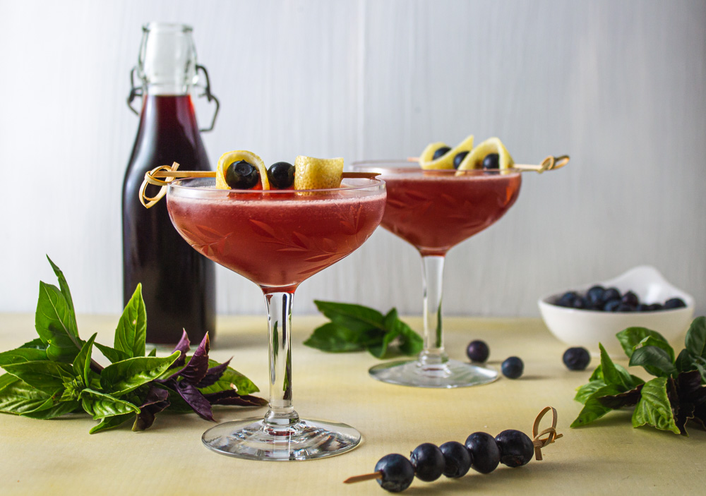 Blueberry Basil Shrub