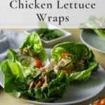 CHicken lettuce wraps with text