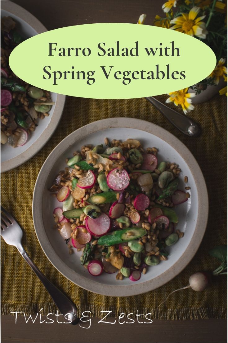 Warm Farro Salad with Spring Vegetables