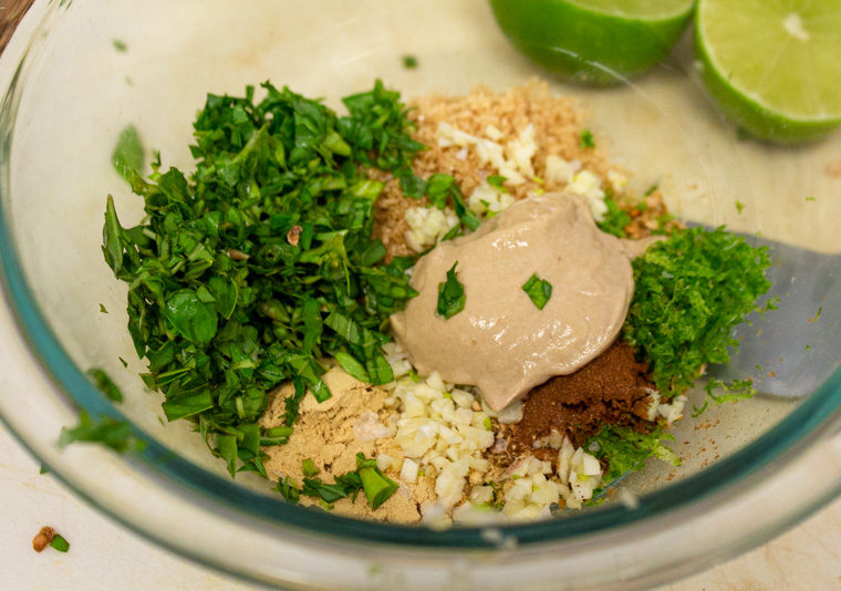 marinade ingredients in a bowl