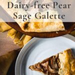 Pear sage galette slice with text