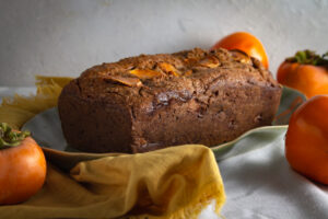 Loaf of spiced persimmon bread