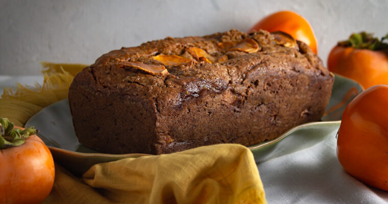 Loaf of spiced persimmon bread