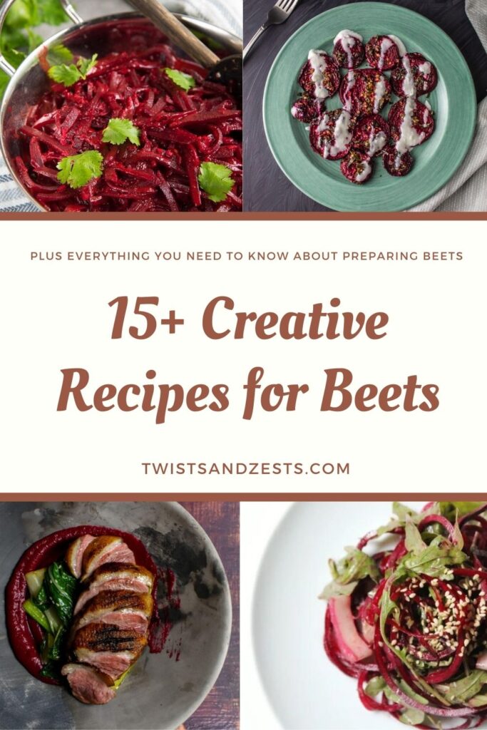 Image optimized for Pinterest saying 15+ Creative Recipes for Beets